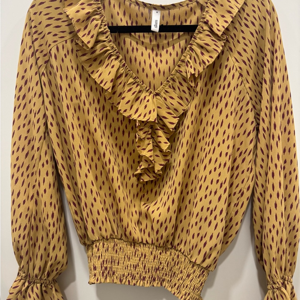 GlamMustard Ruffled Blouse - Picture 2 of 4